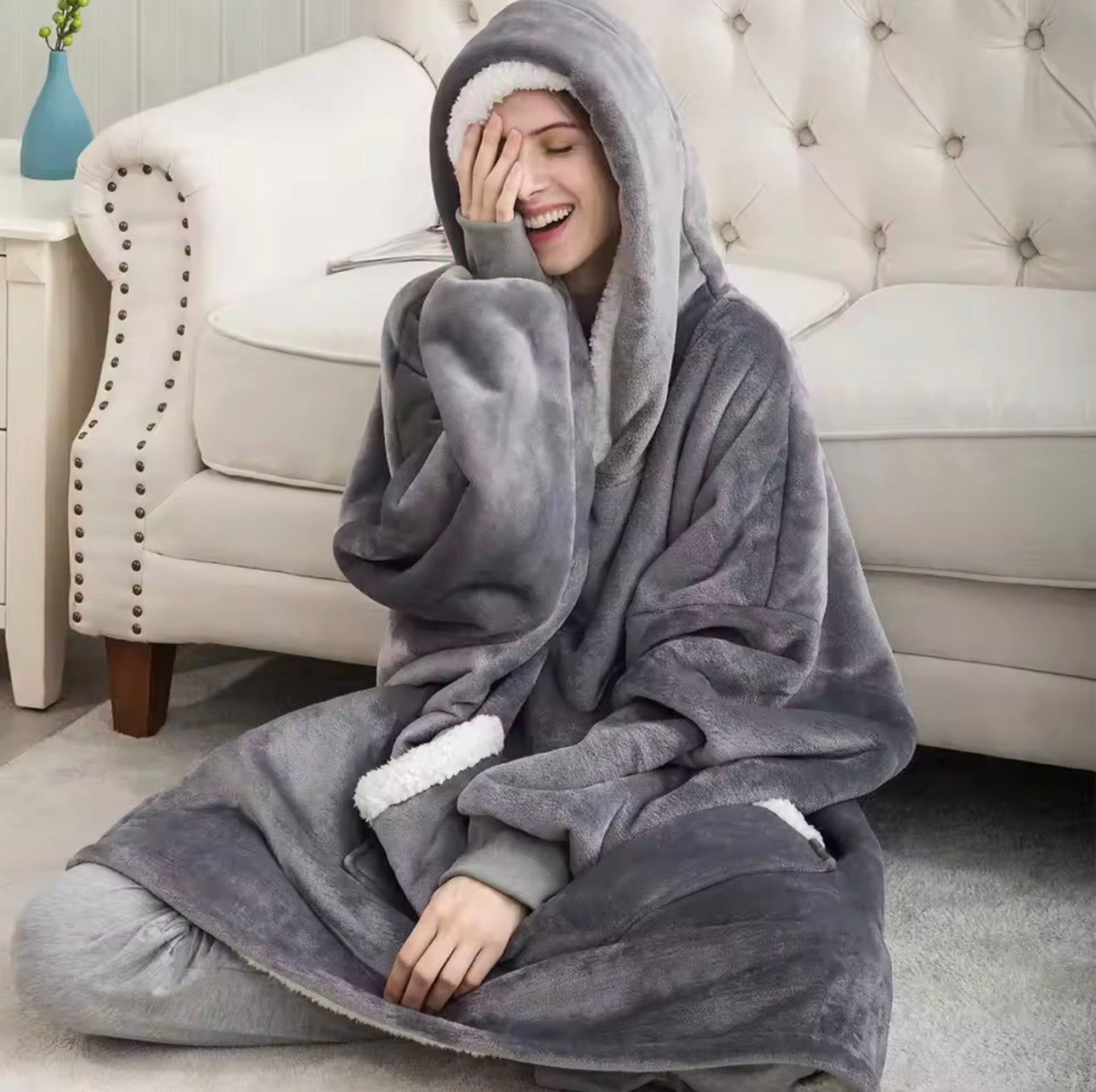 RestWell Sherpa Blanket Hoodie