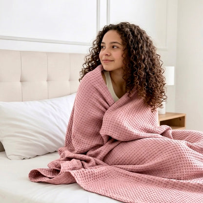 Waffle Weave 100% Cotton Blanket