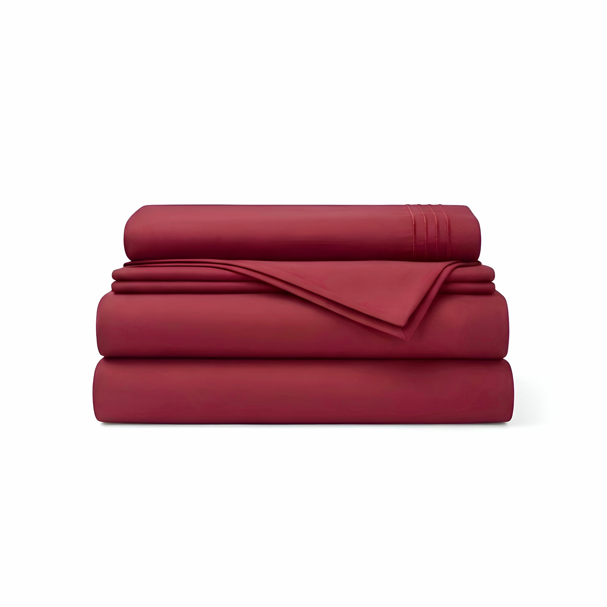 Red microfiber sheet set 