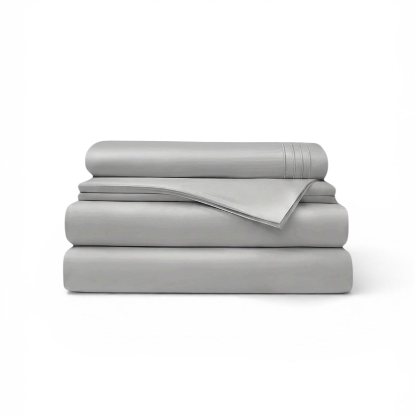 Light gray microfiber sheet set 