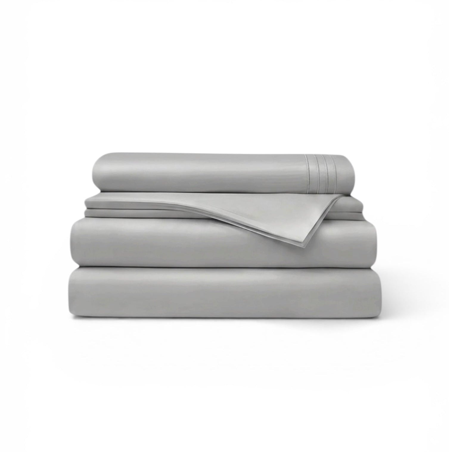 Light gray microfiber sheet set 