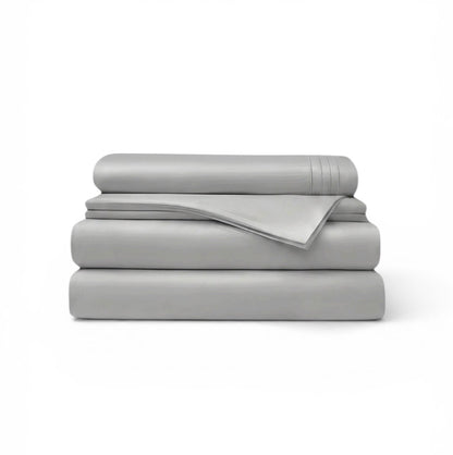 Light gray microfiber sheet set 