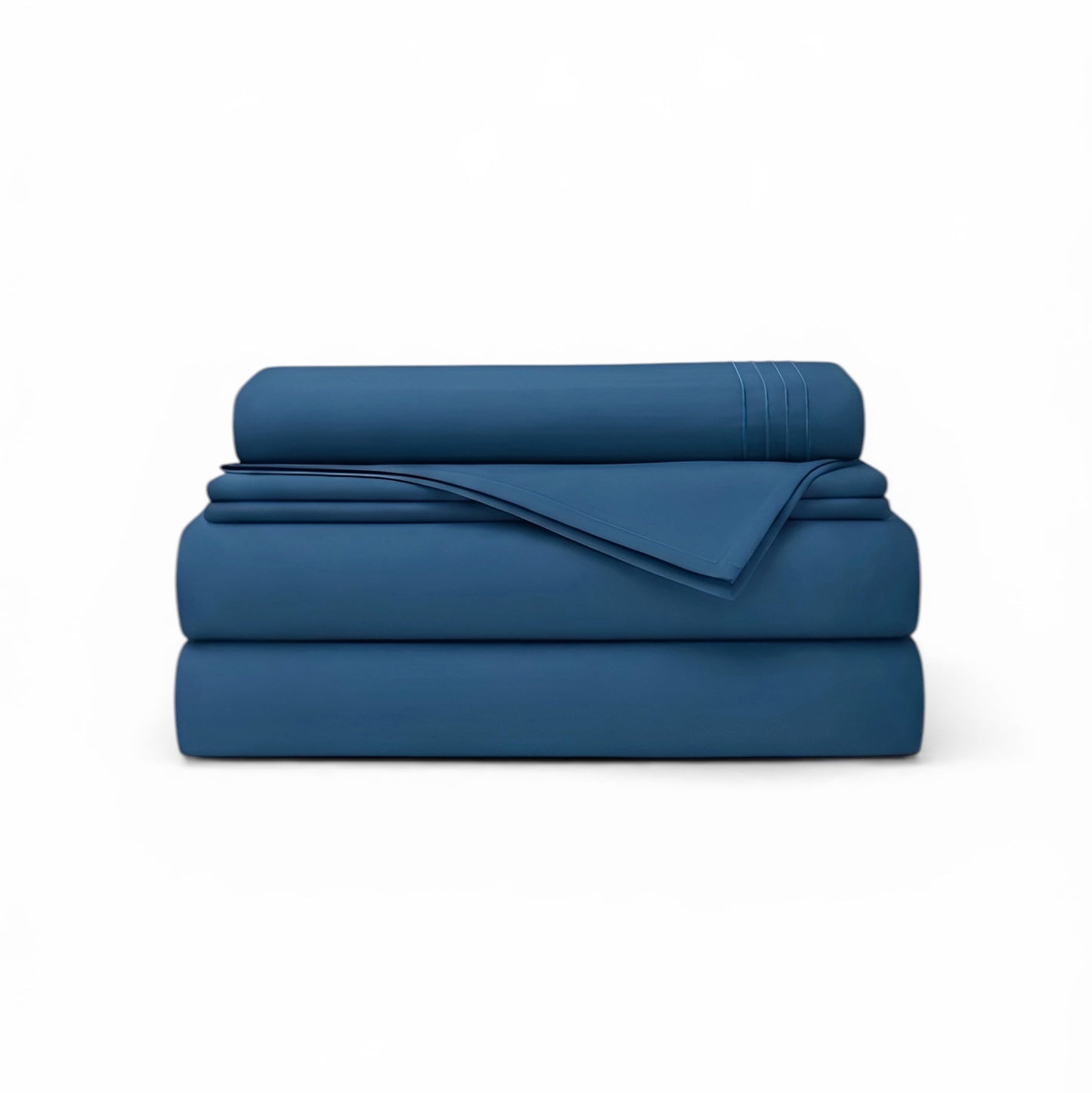 Blue microfiber sheet set 