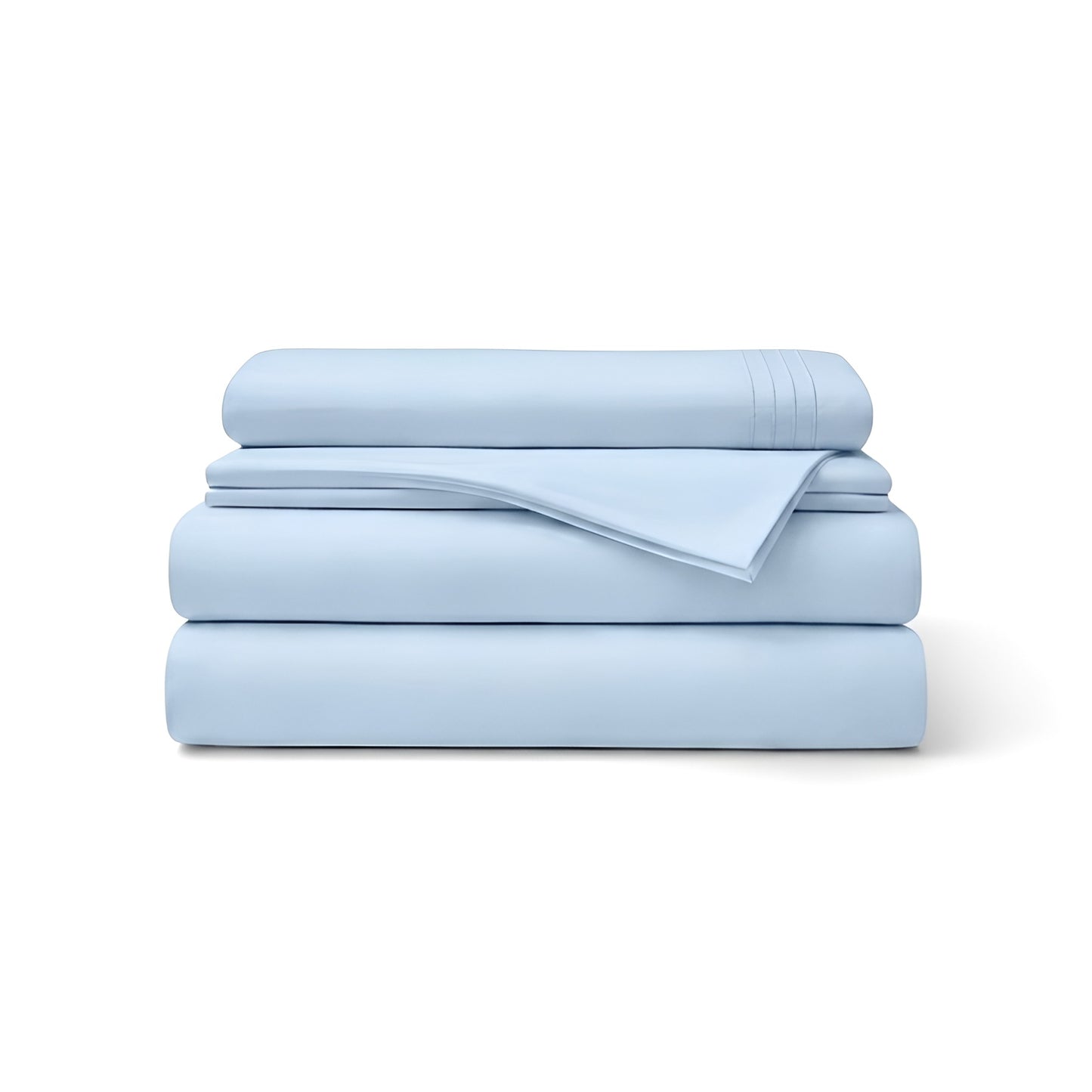 Light blue microfiber sheet set 