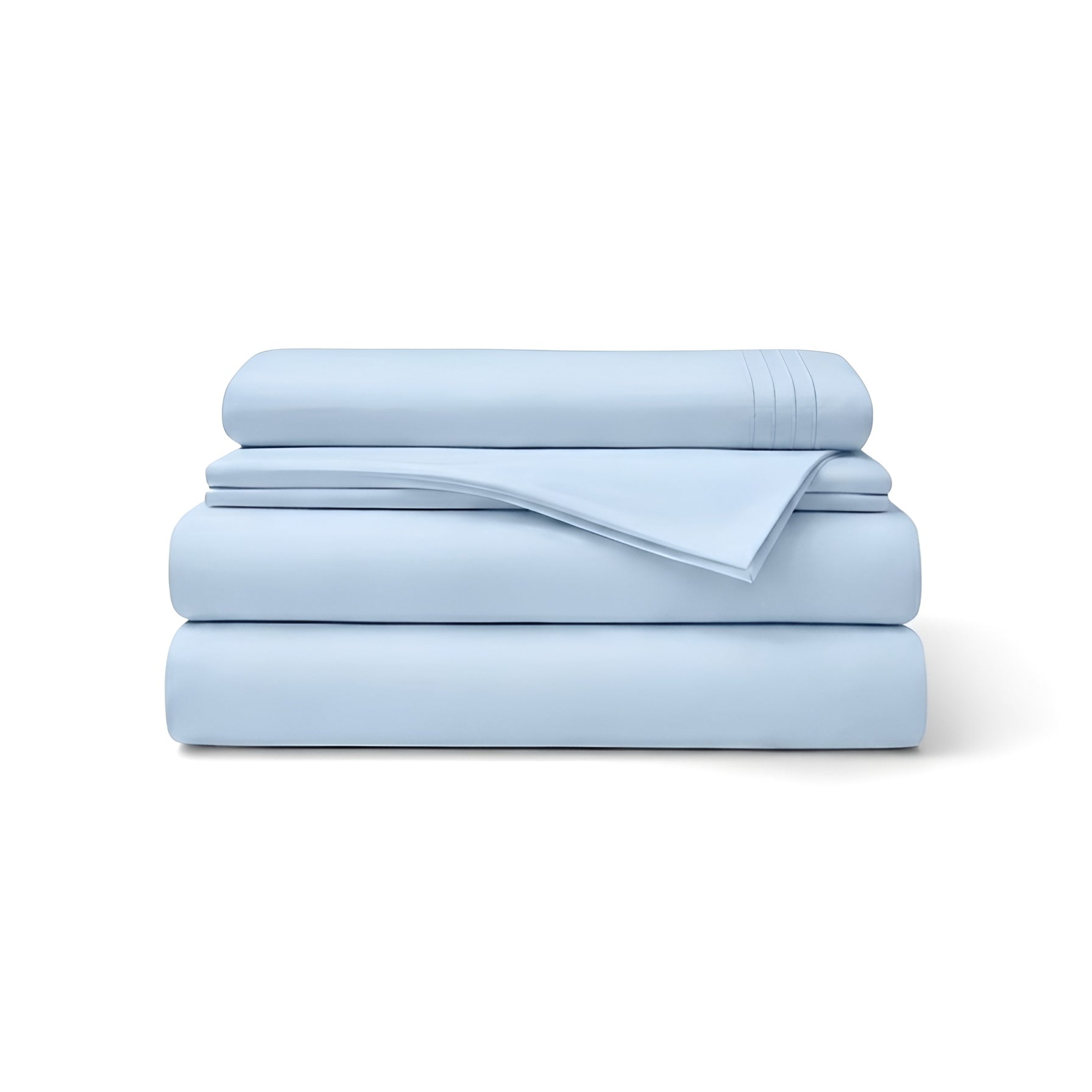 Light blue microfiber sheet set 