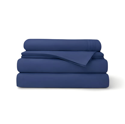 Navy Blue microfiber sheet set 