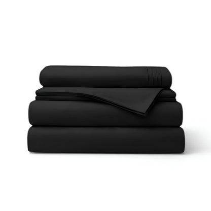 Black microfiber sheet set 