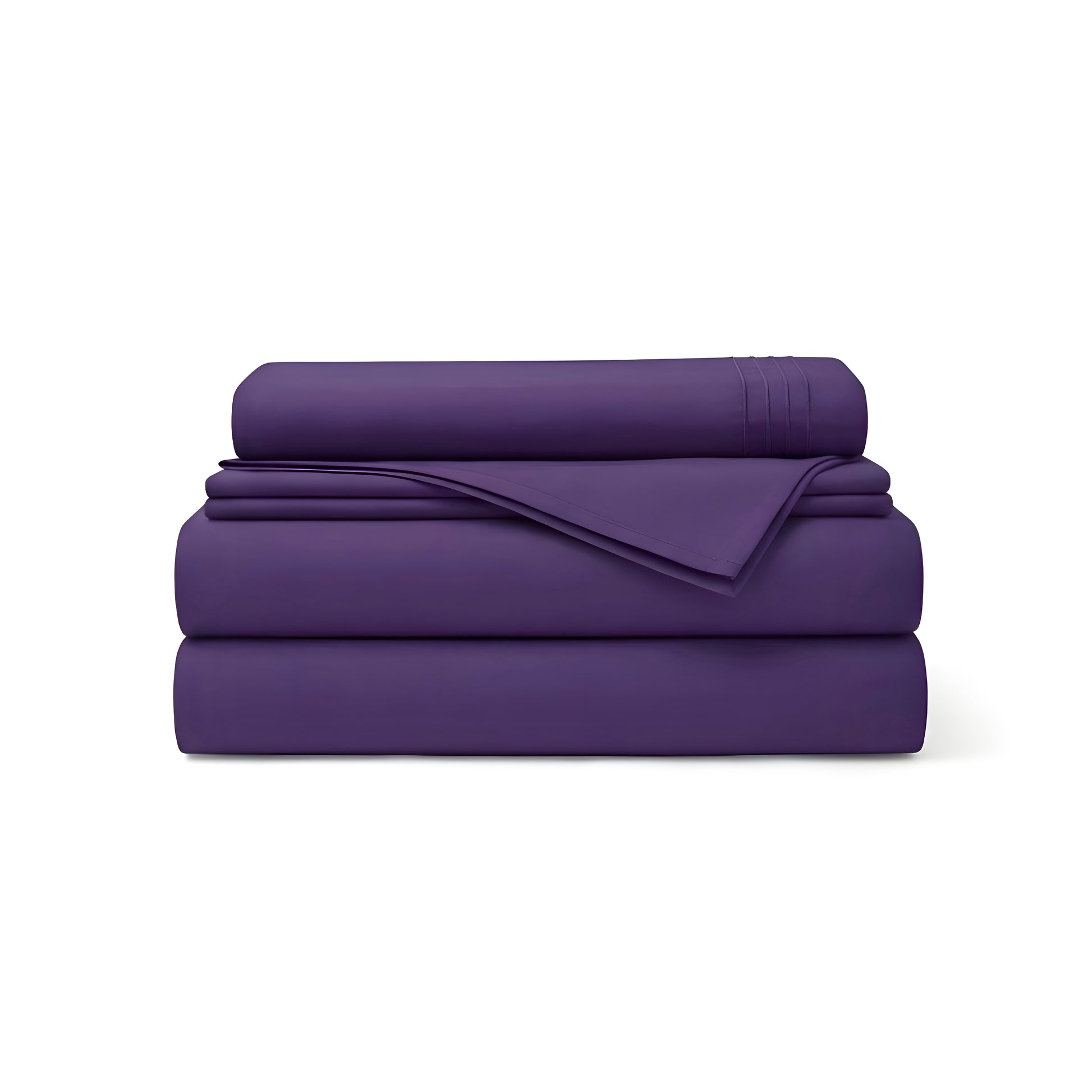 Purple microfiber sheet set soft fabric